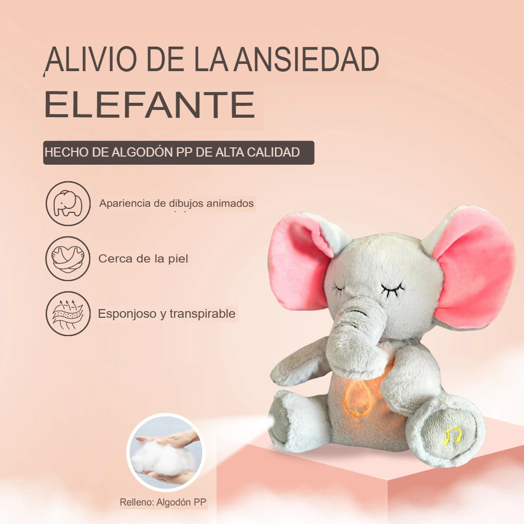 PELUCHE ELEFANTE RESPIRA BRILLA SUENA